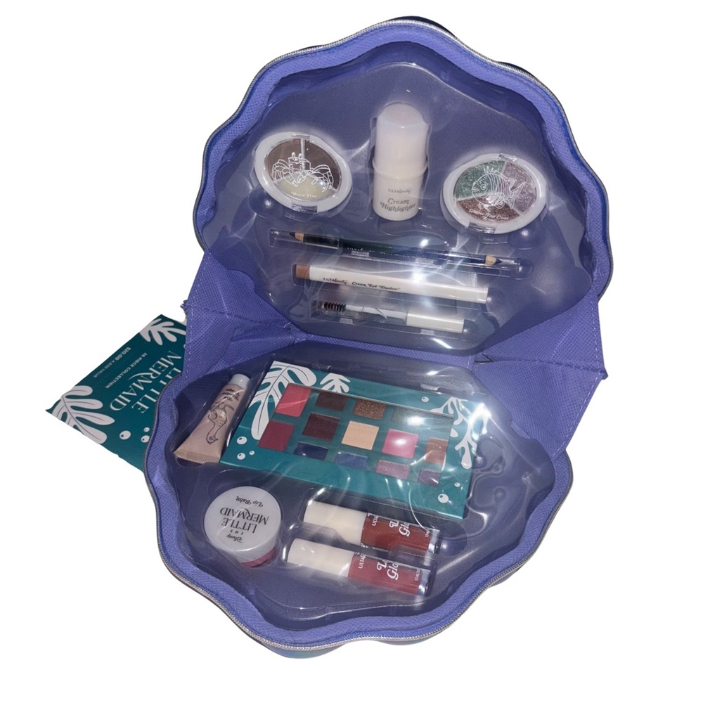 Ulta Beauty Little Mermaid Beauty Box Makeup Set Eyeshadow Lips Blush